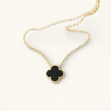 Clover Black Necklace