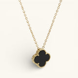 Clover Black Necklace