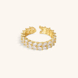 Clarisse Patterned Gold Ring