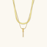 Fiona Layered Gold Initial Letter Necklace