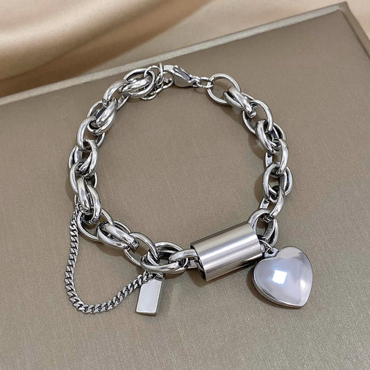 Golden Heart Charm Bracelet