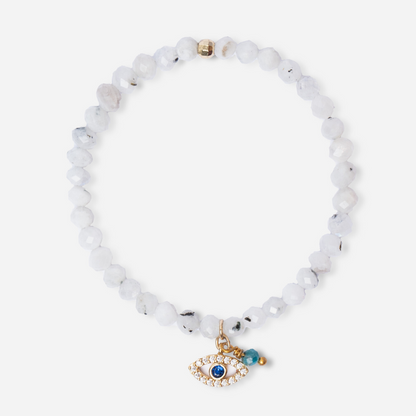 Agate Evil Eye Bracelet
